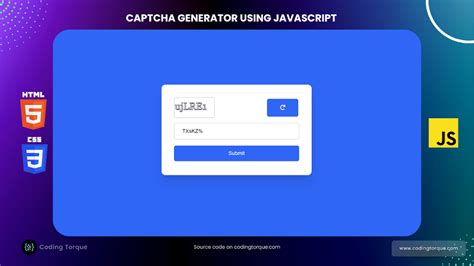 Captcha Generator using HTML, CSS and JavaScript - Coding Torque ...