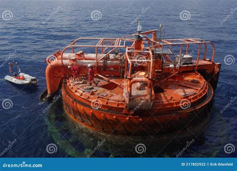 SPM Single Point Mooring Buoy Offshore Editorial Photo | CartoonDealer.com #217852919