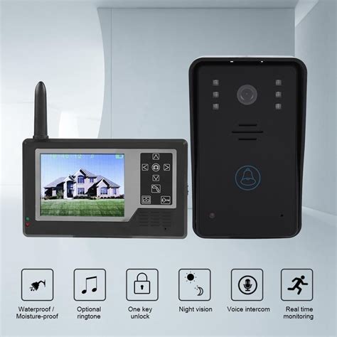 FAGINEY Wireless Doorbell,Video Doorbell,3.5in TFT All-digital Wireless ...