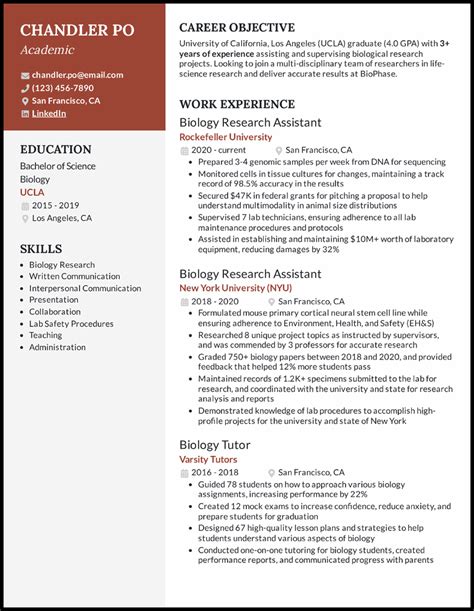 9 Academic Resume Examples [& Templates]