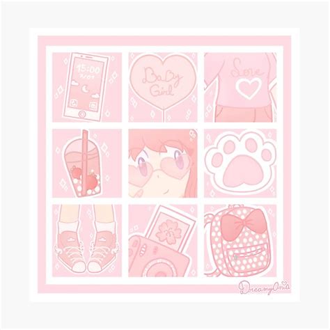 "Pink moodboard aesthetic" Photographic Print for Sale by DreamyAnia ...