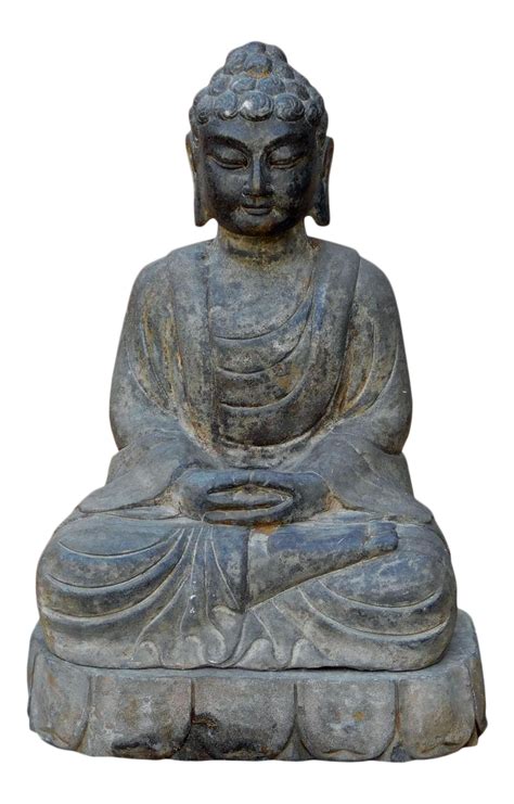 Chinese Sitting Buddha Amitabha Shakyamuni Stone Statue on Chairish.com | Statue, Stone statues ...
