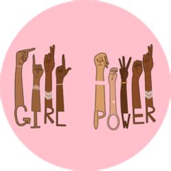 Girl Power American Sign Language Sticker