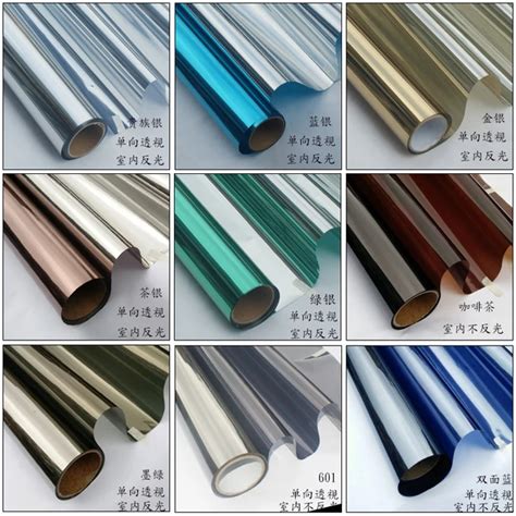 Various Color Chrome mirror window Tint Film Reflective Window Tint Film For Glass building Home ...