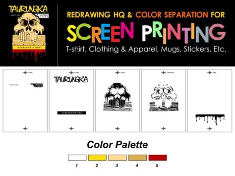 Color separation for screen printing ready to print in 3 hours | Upwork