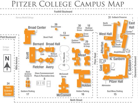 Pitzer College Campus Map – Interactive Map