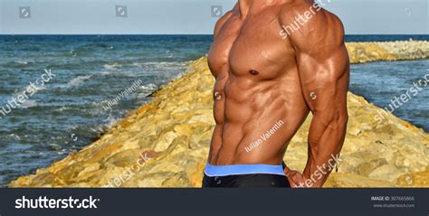 Strong Bodybuilder Six Packfitness Trainer Perfect Stock Photo (Edit ...