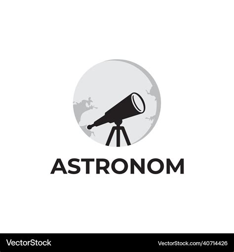 Astronomy dream with telescope logo design Vector Image