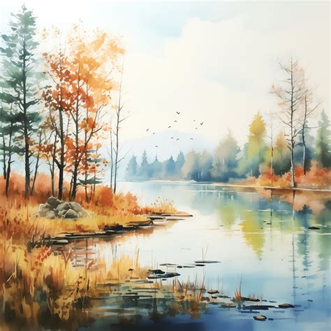 Autumn Landscape Watercolor Bundle 50 High Quality PNG Instant Download ...