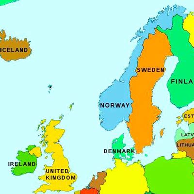 Northern Europe Map With Capitals – Map With States