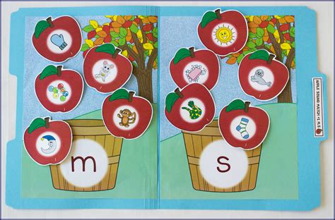 Apple Themed File Folder Activities for Early Literacy! - Make Take & Teach