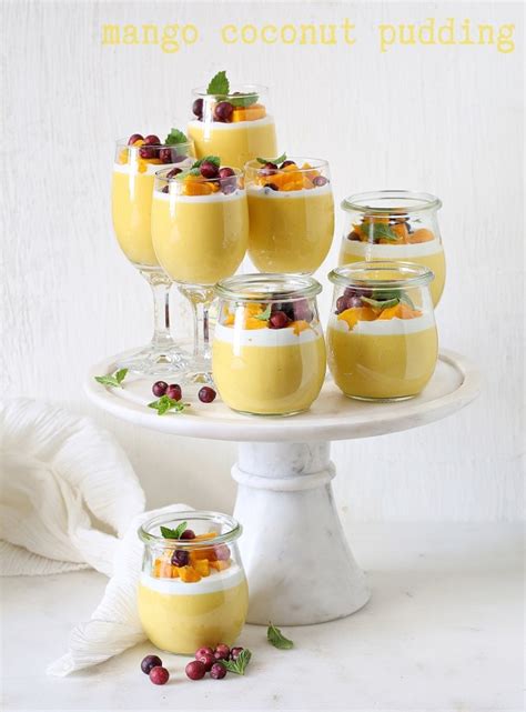 Mango Coconut Pudding ... a celebration of Alphonsos #dessert #nobake # ...