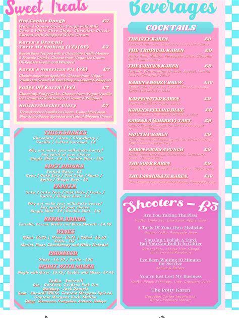 Karen’s Diner Birmingham's full menu online