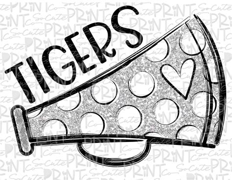 Cheer Megaphone Clipart Black And White Car