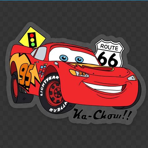 Lightning McQueen Sticker Lightning McQueen Vinyl Pixar | Etsy