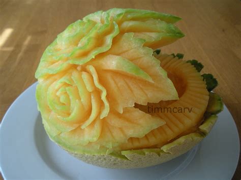 Cantaloupe Bowl | Cantaloupe carving as a bowl that can serv… | Flickr