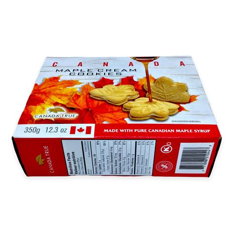 CANADA TRUE Maple Cream Cookies, 24 Cookies per Pack 100% Real Canadia