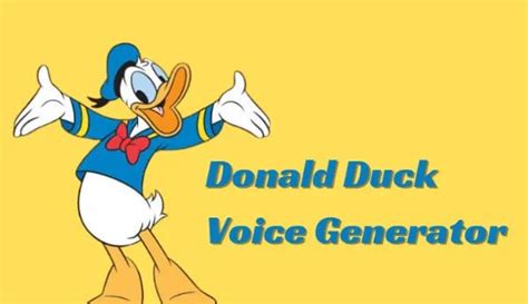 Donald Duck Voice Generator For Text-to-Speech