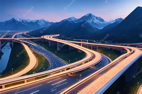 Premium Photo | Futuristic modern future city with highway road ...