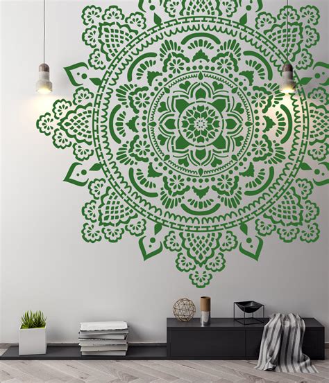 Wall stencil holy mandala Made in Amsterdam 184x184cm, 73" – Mandala ...