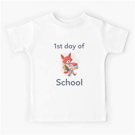 "1st Day Of School Fox " Kids T-Shirt by AstroArk | Redbubble Fox Kids, 1st Day Of School, Cute ...