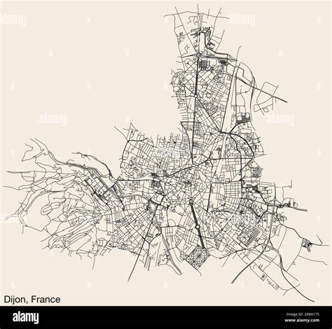 Street roads map of DIJON, FRANCE Stock Vector Image & Art - Alamy