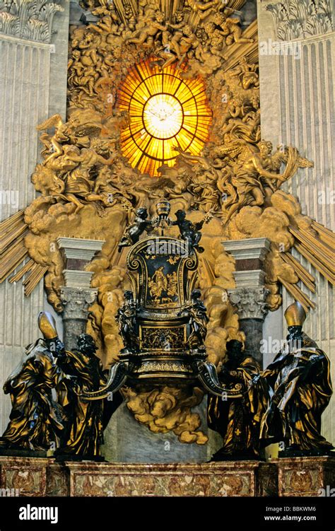 Cathedra Petri, Chair of Saint Peter with glory, apse, St. Peter's ...