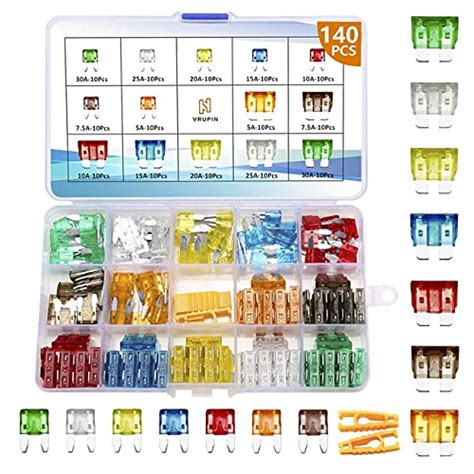 Snapklik.com : Vrupin 140Pcs -Car Fuses Assortment Kit,Car Fuse Kit ...