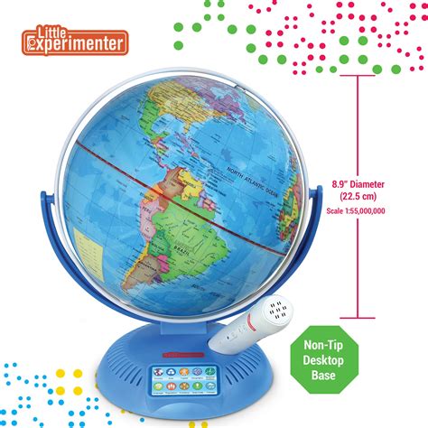 Buy Little Experimenter Talking Globe - Interactive Globe for Kids ...