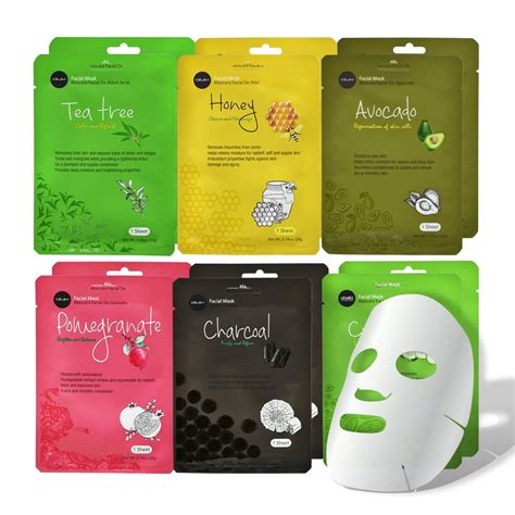 Celavi Essence Facial Mask Paper Sheet Korea Skin Care Moisturizing 12 ...