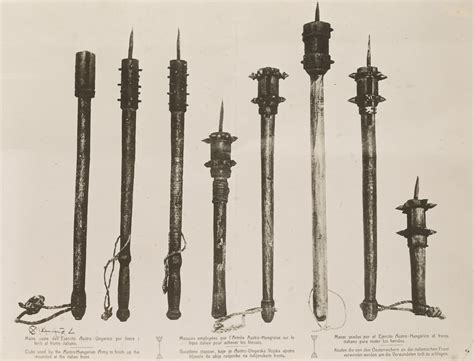 Medieval style maces and clubs used by Austrians on Italian front ...