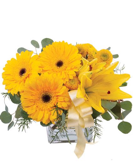 Petite Yellow Flower Arrangement in Ridgecrest, CA - THE FLOWER SHOPPE