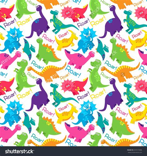 Dinosaur Seamless Tileable Vector Background Pattern | Vector background pattern, Background ...