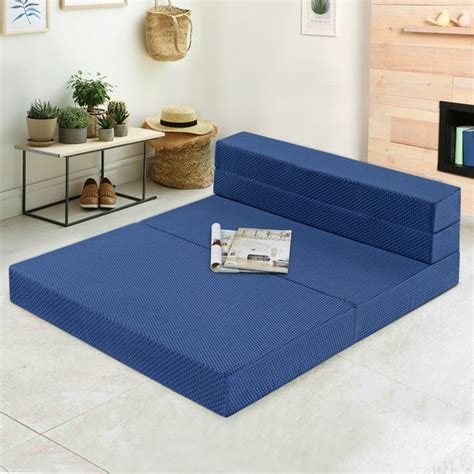 GranRest 4'' Gel Memory Foam Tri-Fold Mattress/ Sofa Bed - Walmart.com ...