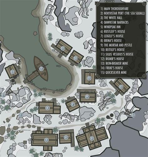 Dawnstar Map | Fantasy city map, Skyrim map, Skyrim