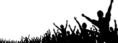 Download Transparent Votingpal Cheering Crowd Silhouette Png - People Crowd Concert Png - PNGkit