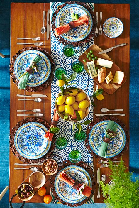 Mediterranean Tile Dinnerware | Mediterranean decor, Mediterranean tile, Mediterranean table