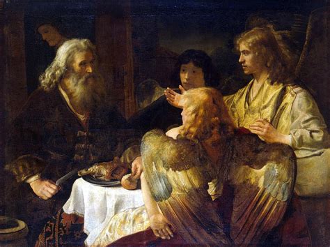 Abraham and the Three Angels Painting | Jan Victors Oil Paintings