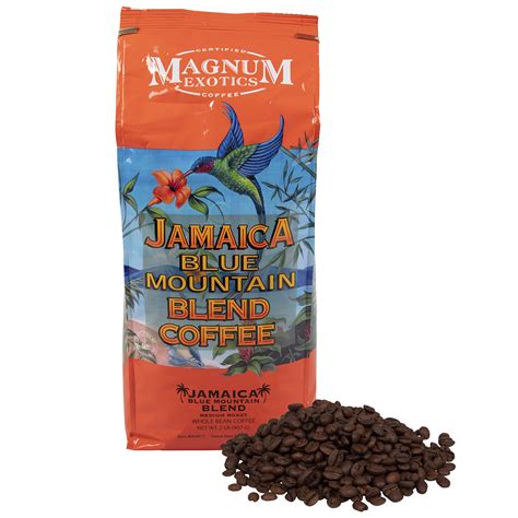 Jamaican Blue Mountain Coffee Blend, Whole Bean, 2 Lb Bag - Medium Roast, Fresh Strong Arabica ...