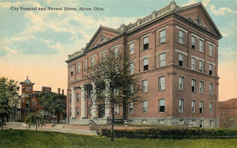 City Hospital and Nurses' Home - Akron Postcards