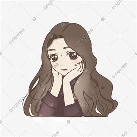 Cute Girls Avatar PNG Picture, Fresh Girl Cute Cheek Avatar Material, Schoolgirl, Lovely ...