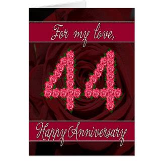 44th Anniversary Cards | Zazzle