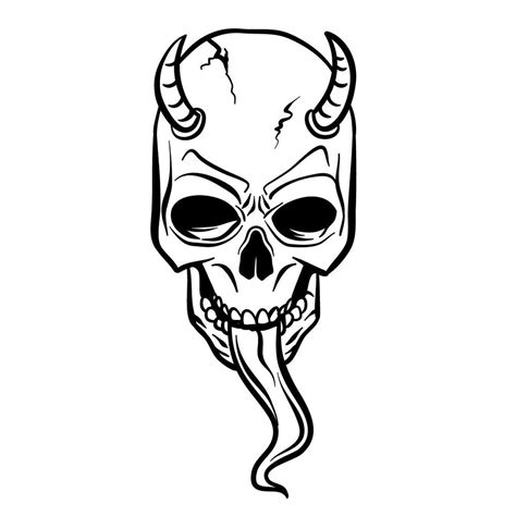 How to draw a devil s skull – Artofit