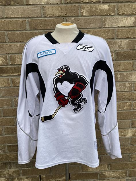 RBK WILKES BARRE SCRANTON PENGUINS Pro Stock PreGame Warm Up Jersey ...