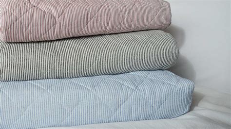 Striped Cotton Quilted Throws | Blankets | Natural Bed Company