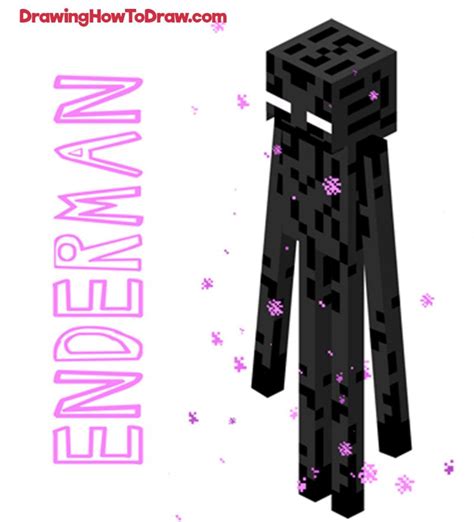 How to Draw Enderman from Minecraft Drawing Tutorial – How to Draw Step by Step Drawing Tutorials