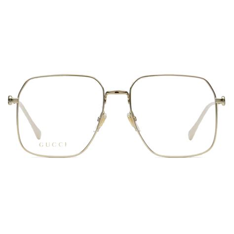 Gucci - Square Frame Optical Glasses - Gold - Gucci Eyewear - Avvenice