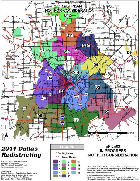 The School Archive Project: The Dallas City Council Redistricting Map: 05/07/11 version