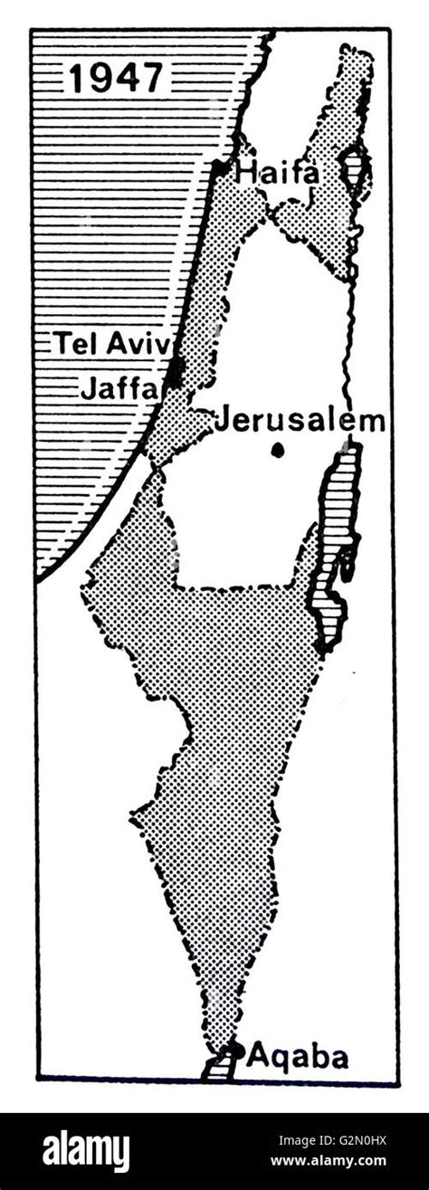 partition plan for Palestine issued by the United Nations 1947 Stock ...