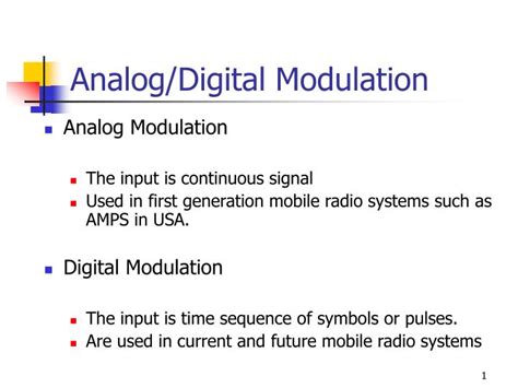 PPT - Analog/Digital Modulation PowerPoint Presentation, free download ...